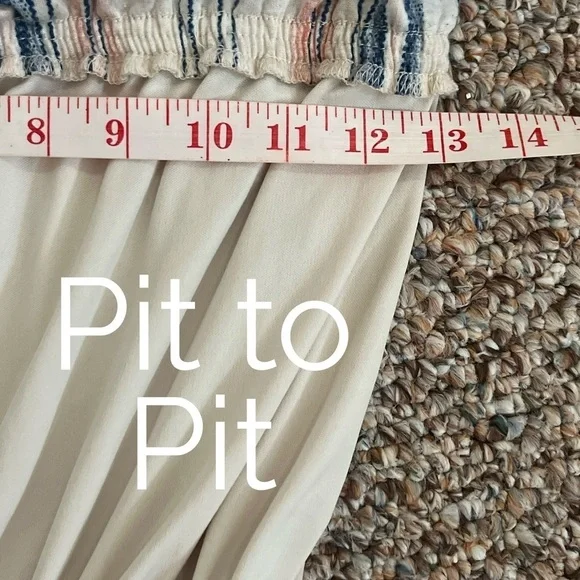 BeBop Women’s Popover Striped Strapless Cropped Beachy Jumpsuit Size XS - Picture 7 of 7